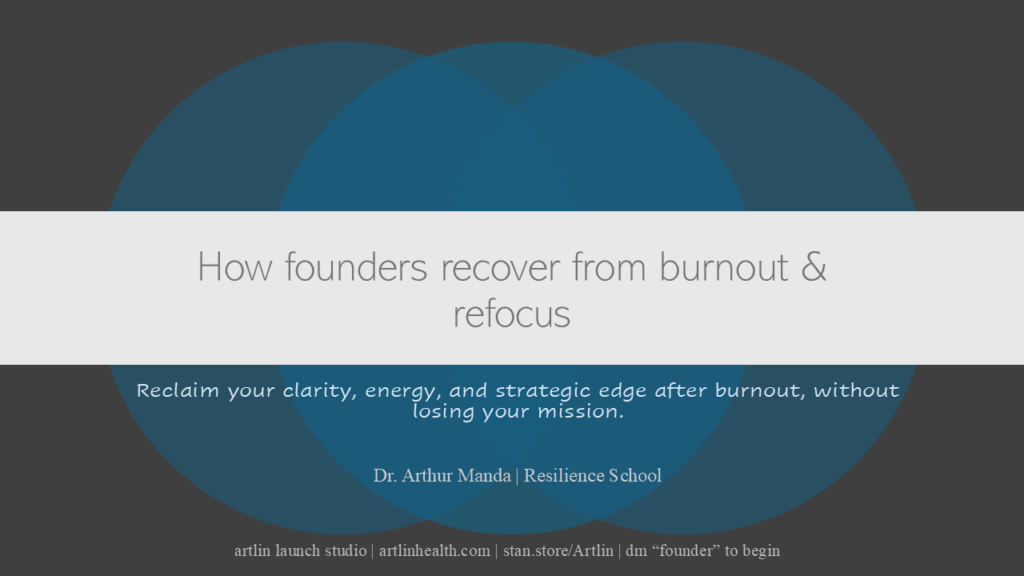Burnout recovery for biotech founders: reclaim your energy, focus, and direction