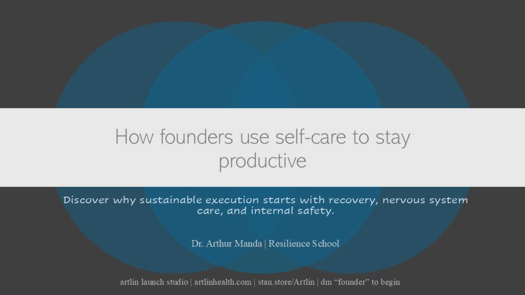 Self-care as strategy: productivity for biotech leaders